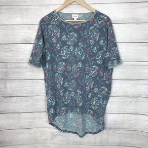 🌸LuLaRoe Blue Floral Irma Tunic Top